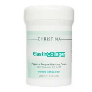 Christina Elastin Collagen Placental Enzyme Moisture Cream with Vitamins A, E & HA, 250 мл